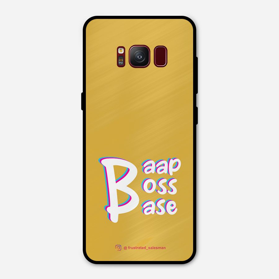 Baap Boss Base Mustard Yellow Metal Back Case for Galaxy S8