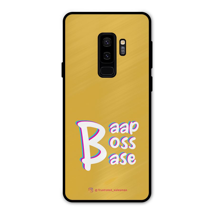 Baap Boss Base Mustard Yellow Metal Back Case for Galaxy S9 Plus
