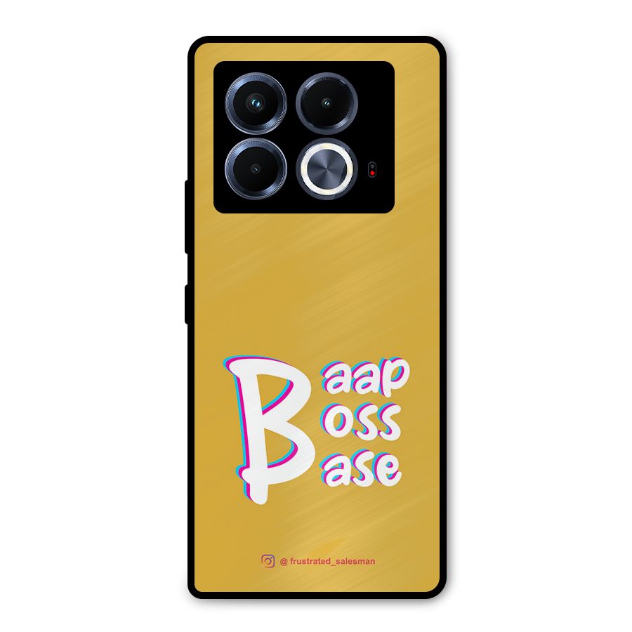 Baap Boss Base Mustard Yellow Metal Back Case for Infinix Note 40 5G