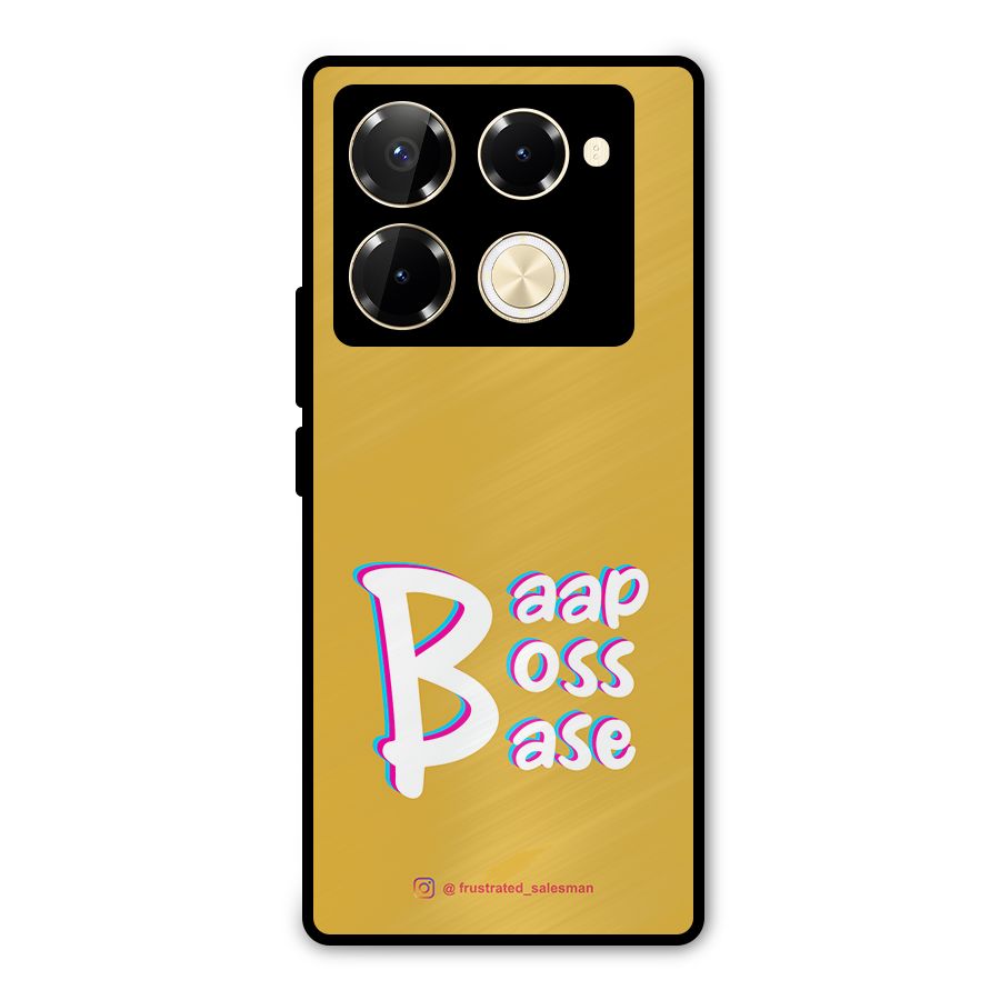 Baap Boss Base Mustard Yellow Metal Back Case for Infinix Note 40 Pro Plus