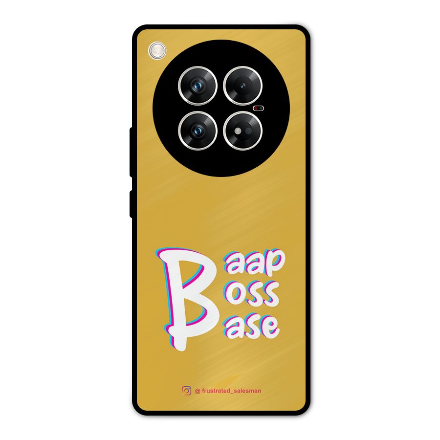 Baap Boss Base Mustard Yellow Metal Back Case for Infinix Zero 40 5G