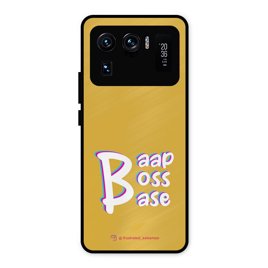 Baap Boss Base Mustard Yellow Metal Back Case for Mi 11 Ultra