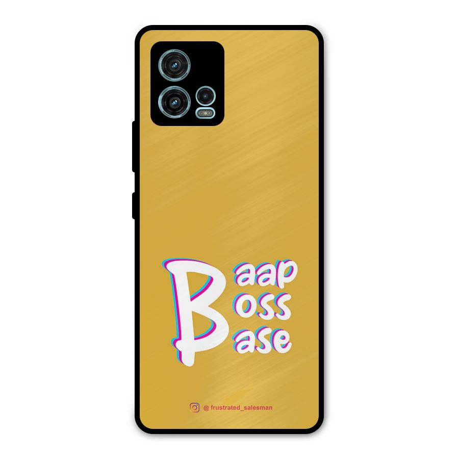 Baap Boss Base Mustard Yellow Metal Back Case for Moto G72