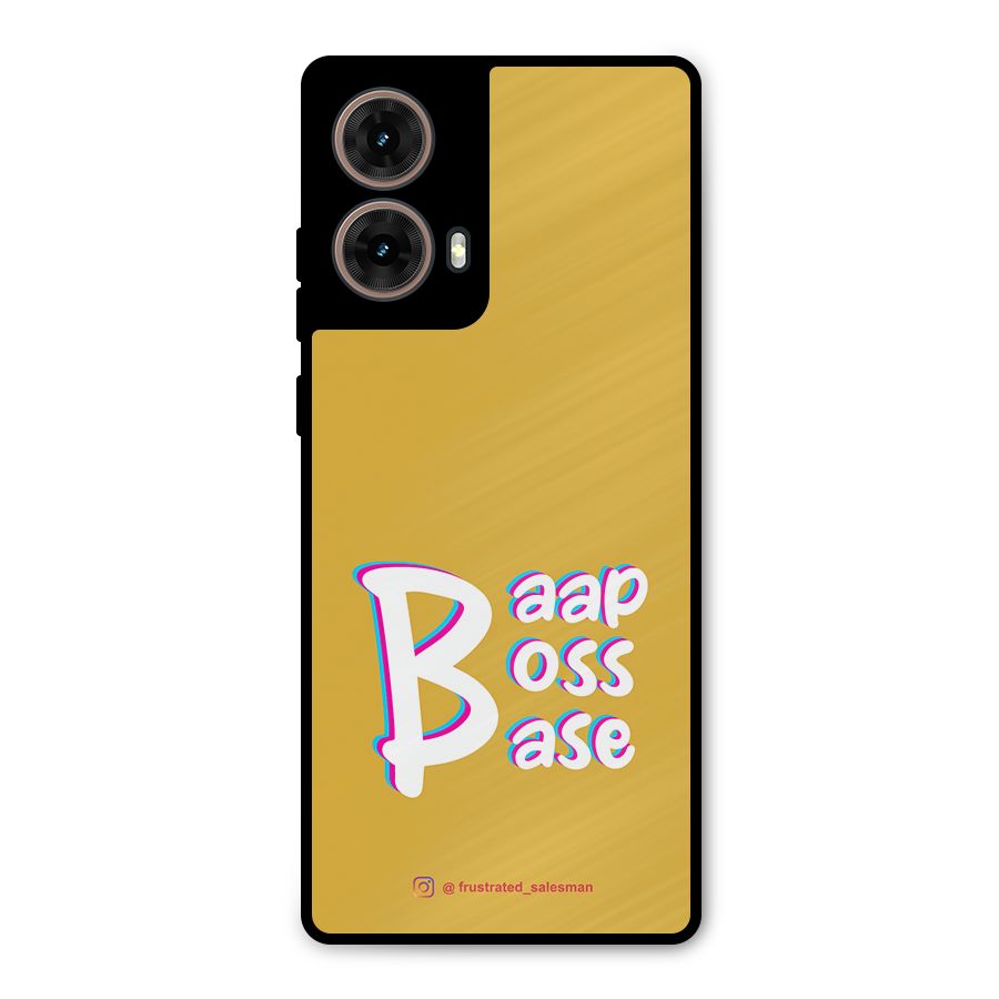 Baap Boss Base Mustard Yellow Metal Back Case for Moto G85