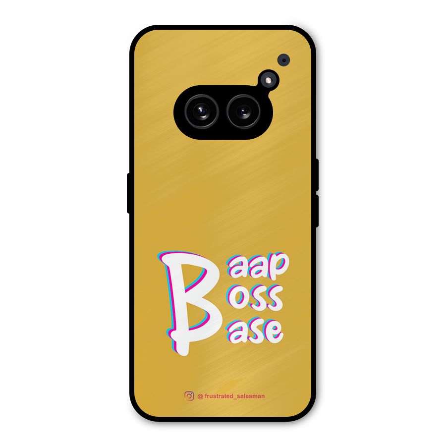 Baap Boss Base Mustard Yellow Metal Back Case for Nothing Phone 2a Plus