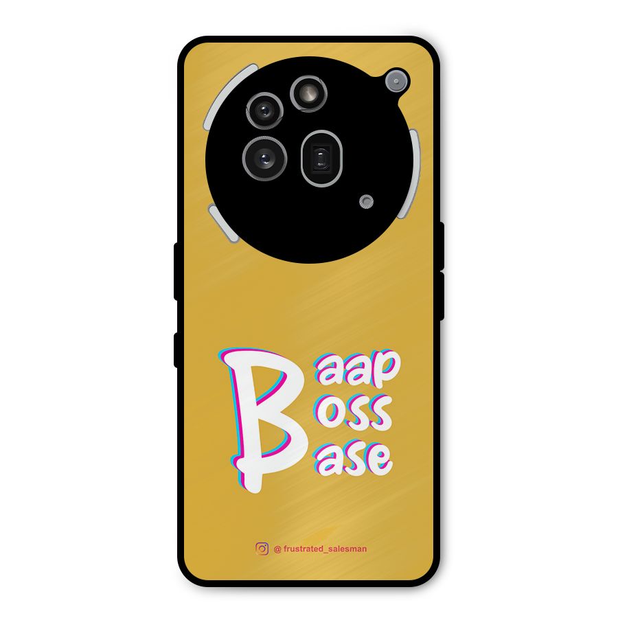 Baap Boss Base Mustard Yellow Metal Back Case for Nothing Phone 3a Pro
