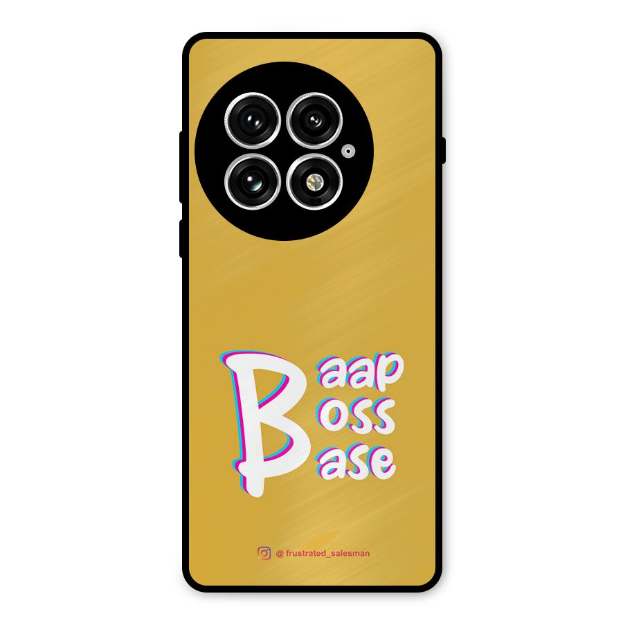 Baap Boss Base Mustard Yellow Metal Back Case for OnePlus 13