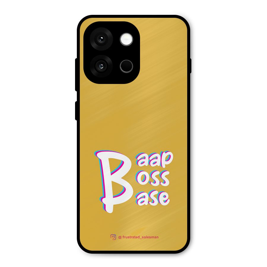 Baap Boss Base Mustard Yellow Metal Back Case for OnePlus 13s