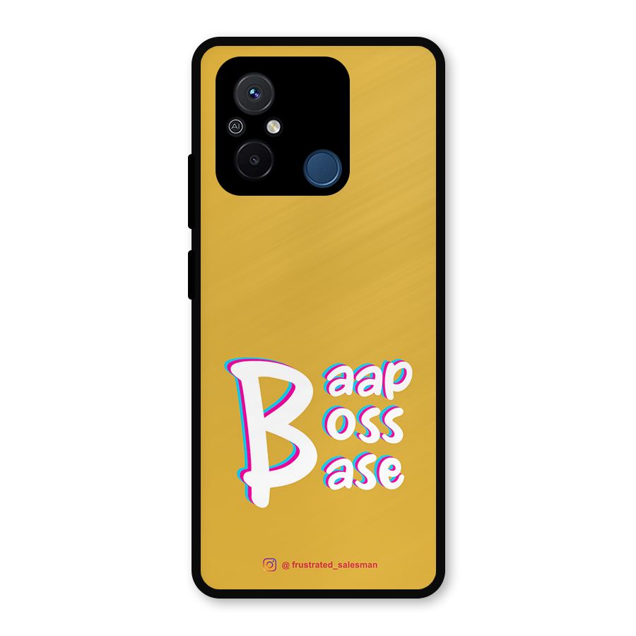 Baap Boss Base Mustard Yellow Metal Back Case for Poco C55