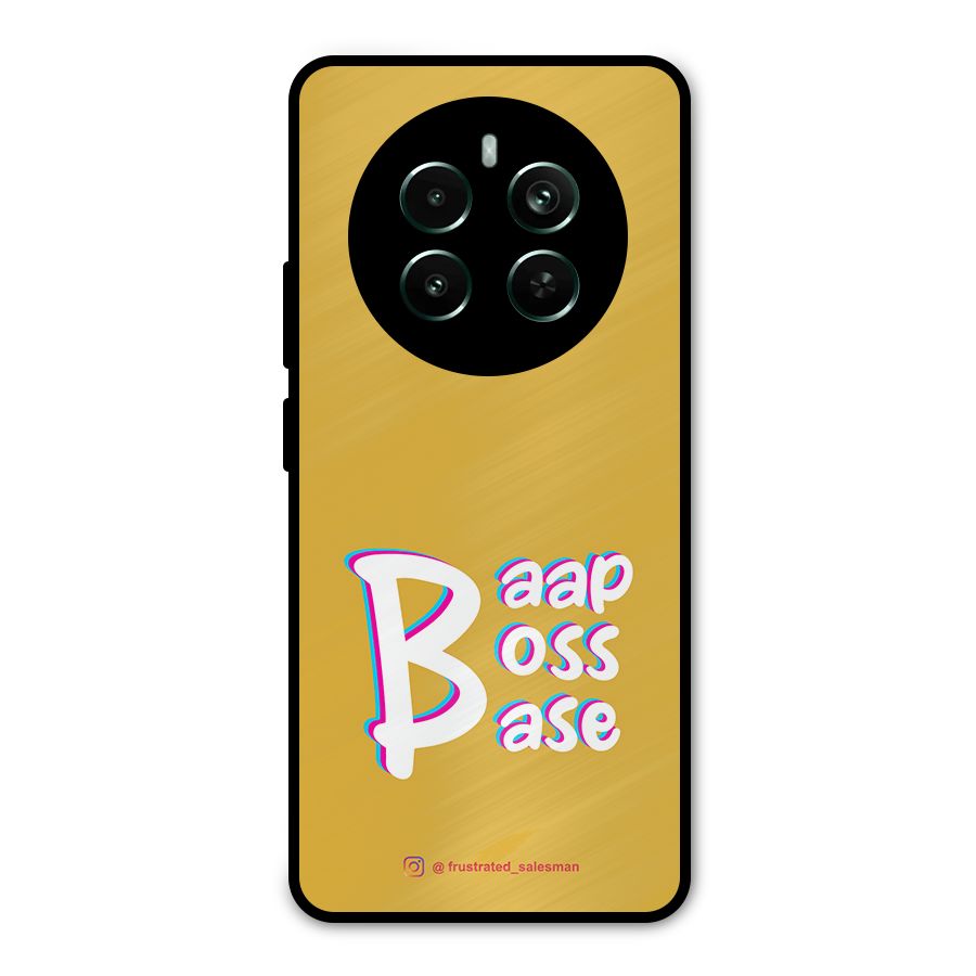 Baap Boss Base Mustard Yellow Metal Back Case for Realme 12 Pro Plus