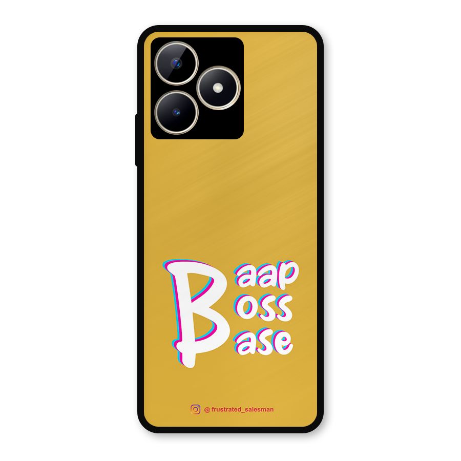 Baap Boss Base Mustard Yellow Metal Back Case for Realme C53