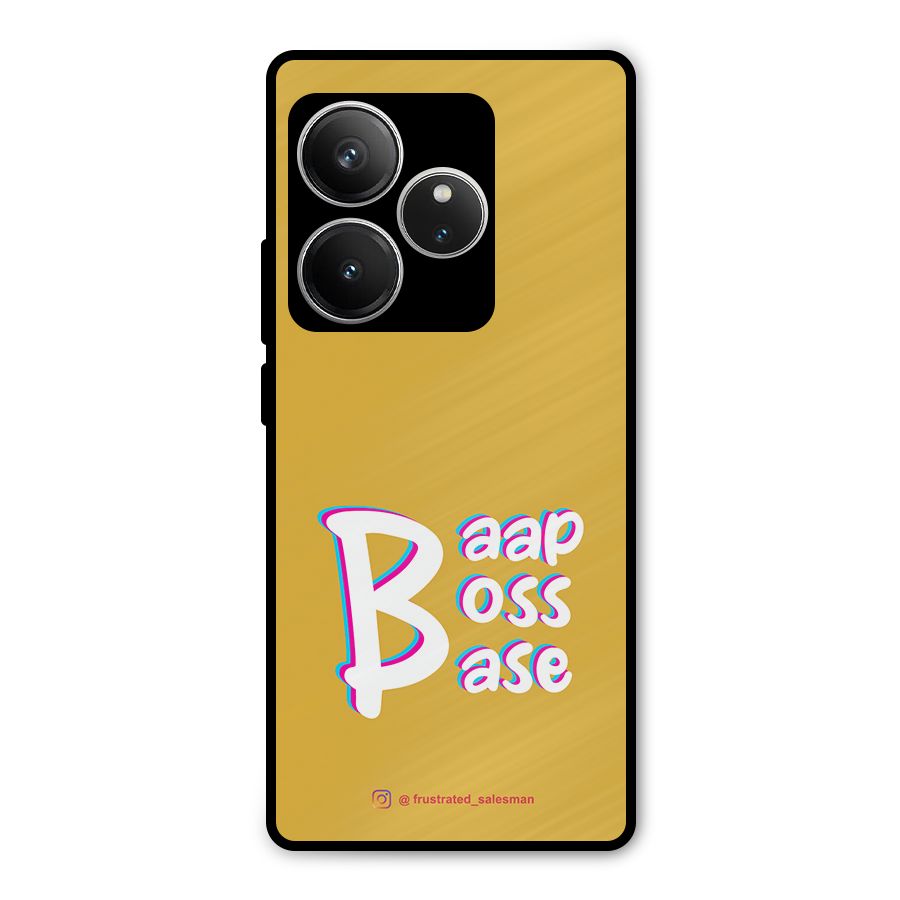 Baap Boss Base Mustard Yellow Metal Back Case for Realme GT 6