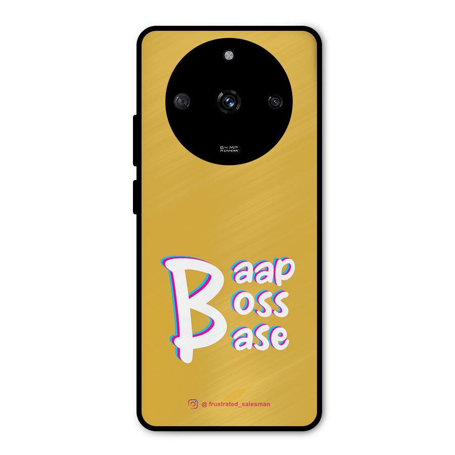 Baap Boss Base Mustard Yellow Metal Back Case for Realme Narzo 60 5G