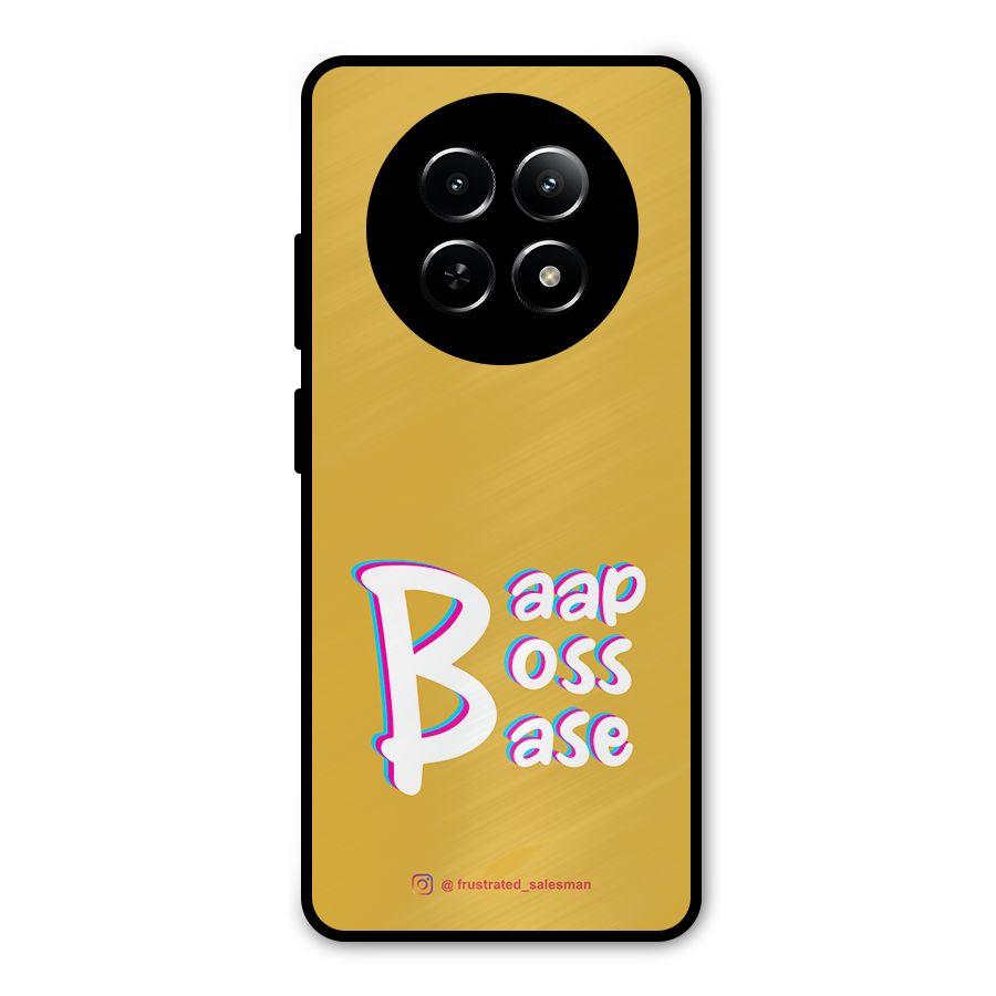 Baap Boss Base Mustard Yellow Metal Back Case for Realme Narzo 70x 5G