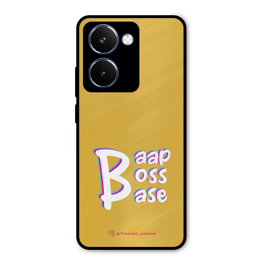 Baap Boss Base Mustard Yellow Metal Back Case for Realme P3 Ultra