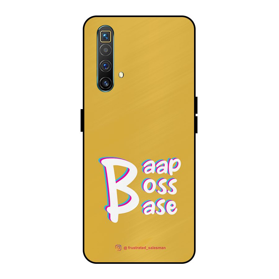 Baap Boss Base Mustard Yellow Metal Back Case for Realme X3 SuperZoom