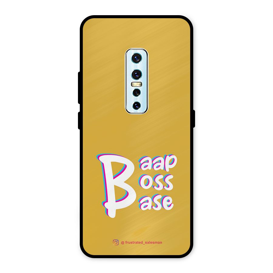 Baap Boss Base Mustard Yellow Metal Back Case for Vivo V17 Pro