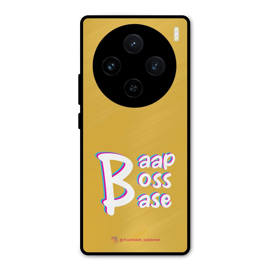 Baap Boss Base Mustard Yellow Metal Back Case for Vivo X100