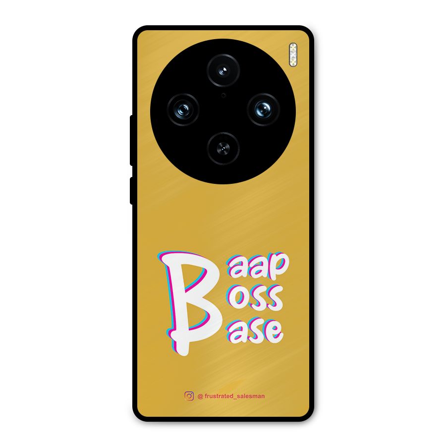 Baap Boss Base Mustard Yellow Metal Back Case for Vivo X100 Pro