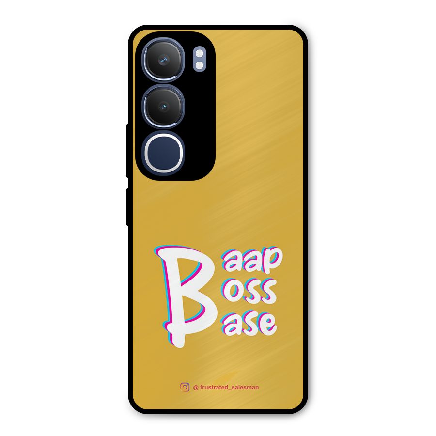 Baap Boss Base Mustard Yellow Metal Back Case for Vivo Y29