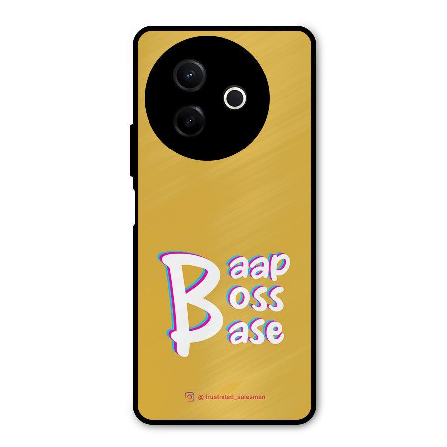 Baap Boss Base Mustard Yellow Metal Back Case for Vivo Y39