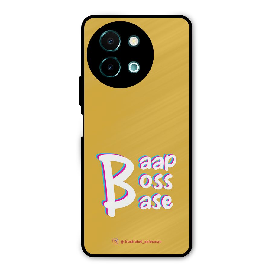 Baap Boss Base Mustard Yellow Metal Back Case for Vivo Y58