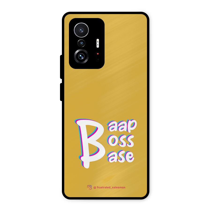 Baap Boss Base Mustard Yellow Metal Back Case for Xiaomi 11T Pro