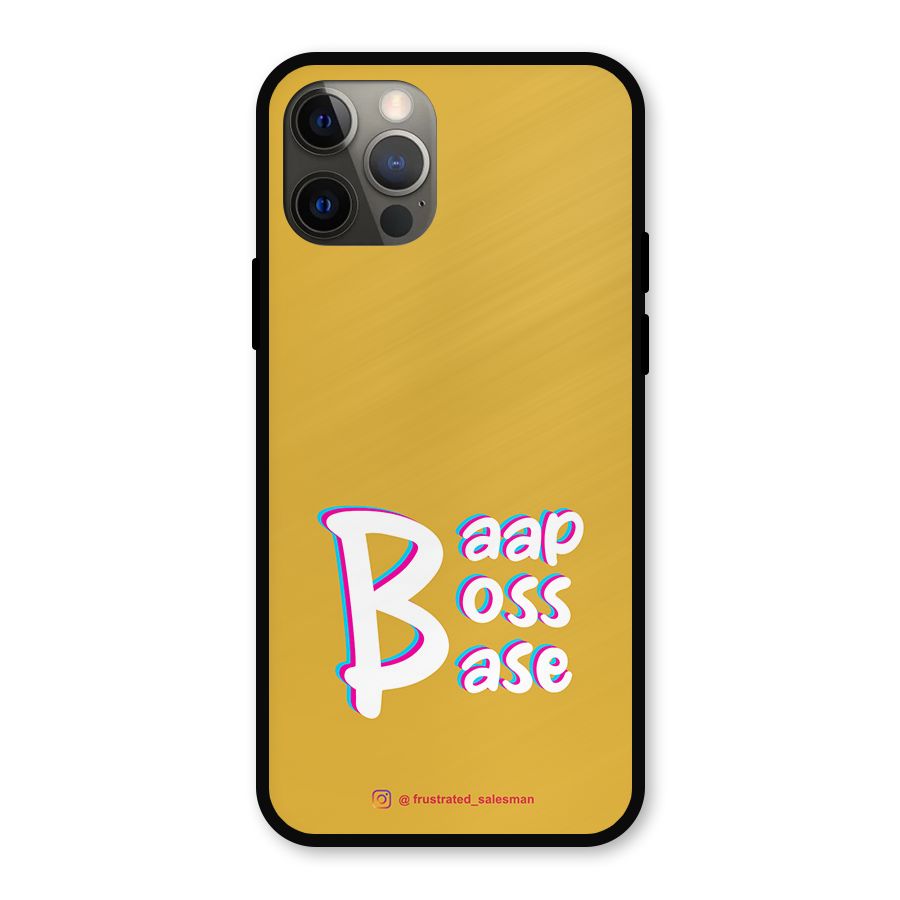 Baap Boss Base Mustard Yellow Metal Back Case for iPhone 12 Pro