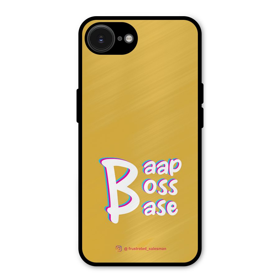 Baap Boss Base Mustard Yellow Metal Back Case for iPhone 16e