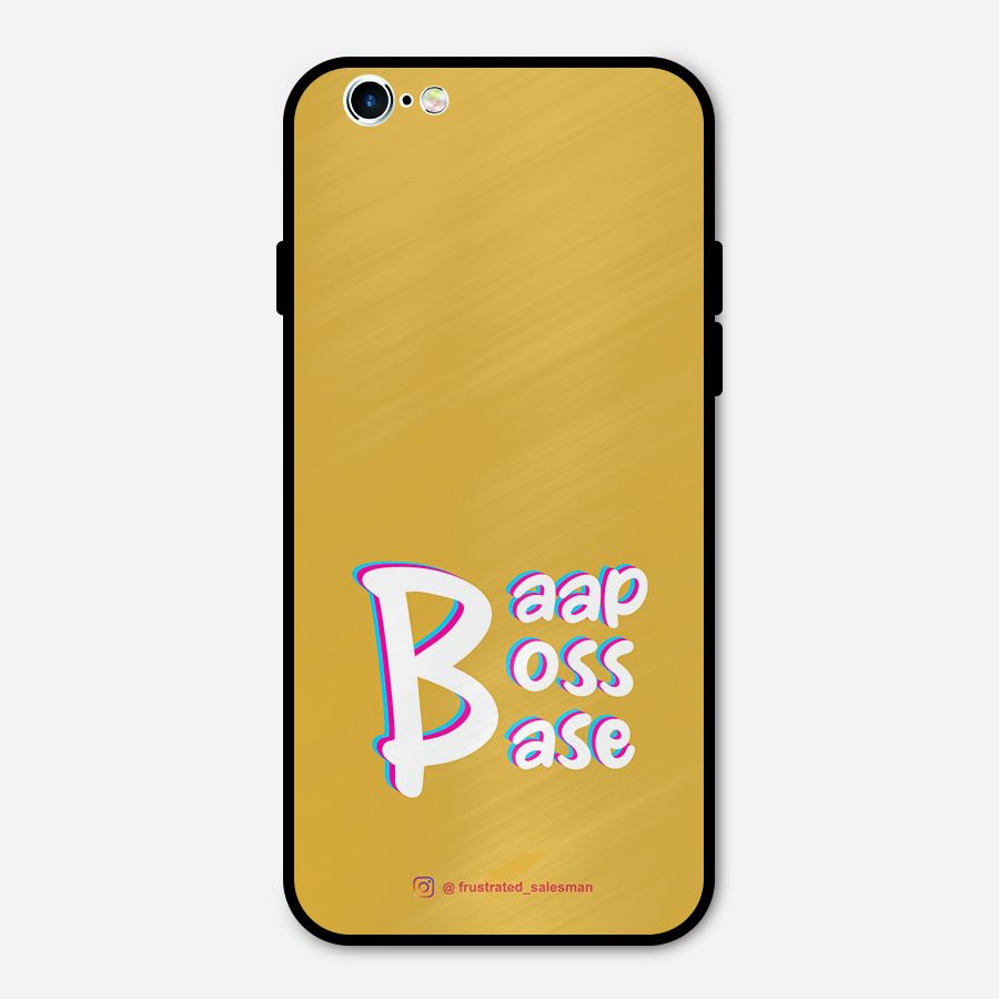 Baap Boss Base Mustard Yellow Metal Back Case for iPhone 6 6s