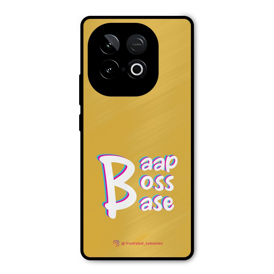 Baap Boss Base Mustard Yellow Metal Back Case for iQOO Neo 10