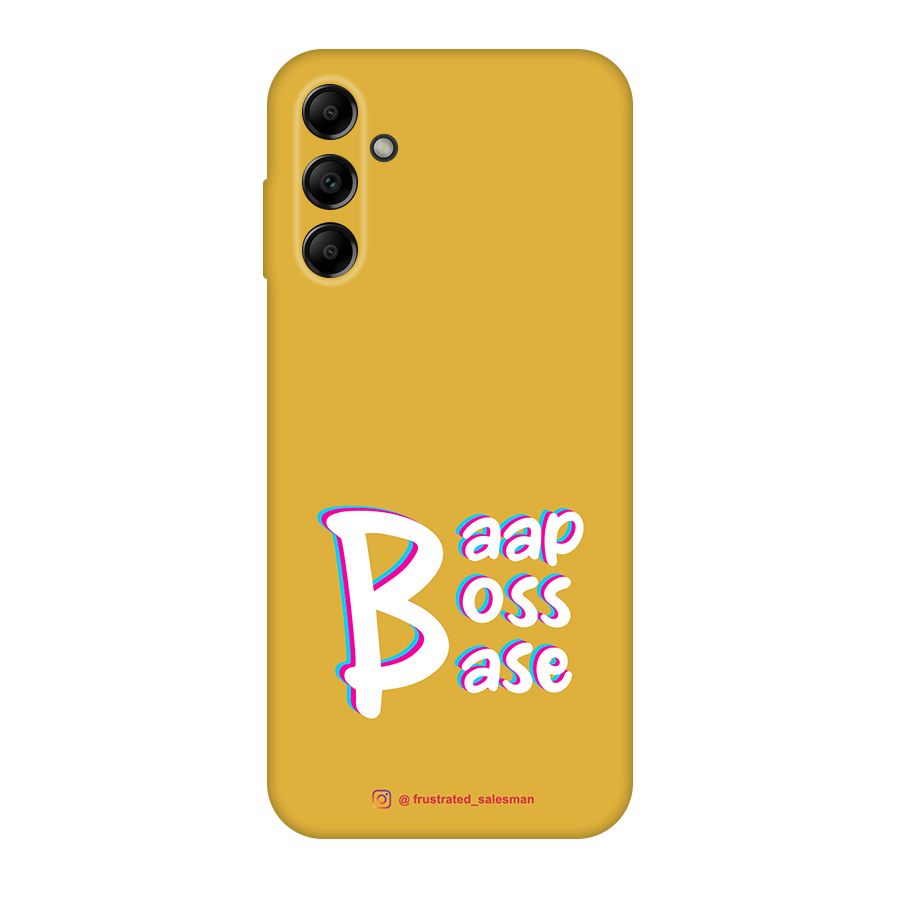 Baap Boss Base Mustard Yellow Original Polycarbonate Back Case for Galaxy A14 5G