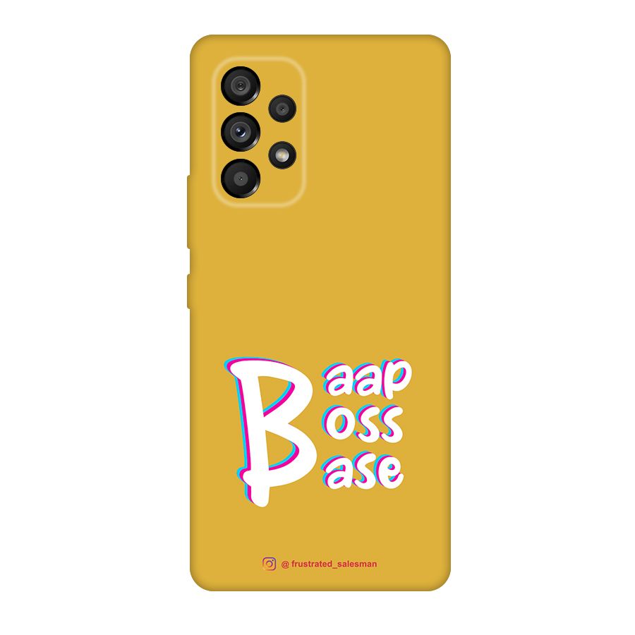 Baap Boss Base Mustard Yellow Original Polycarbonate Back Case for Galaxy A53 5G