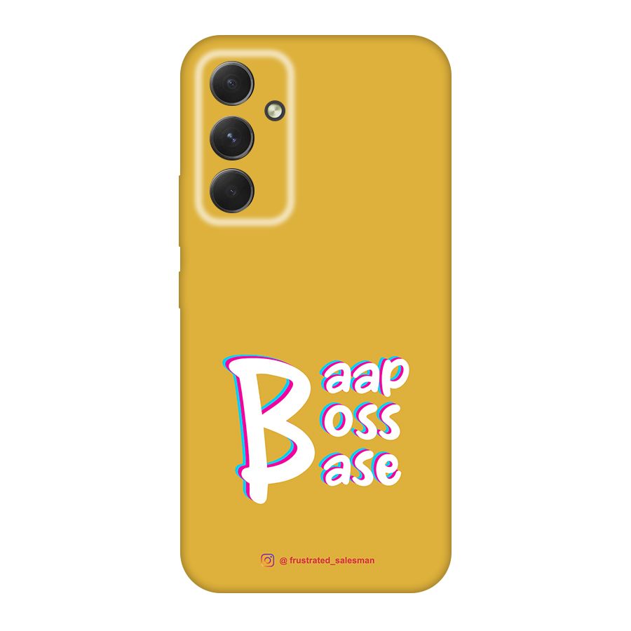 Baap Boss Base Mustard Yellow Original Polycarbonate Back Case for Galaxy A54