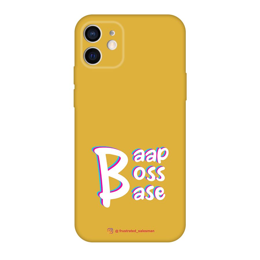 Baap Boss Base Mustard Yellow Original Polycarbonate Back Case for iPhone 12