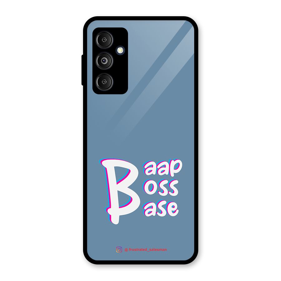 Baap Boss Base SteelBlue Glass Back Case for Galaxy M14 5G