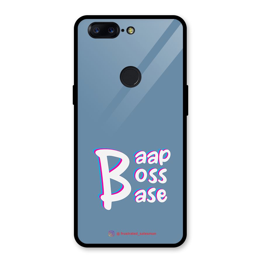 Baap Boss Base SteelBlue Glass Back Case for OnePlus 5T