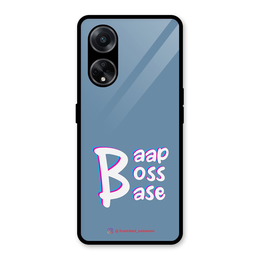 Baap Boss Base SteelBlue Glass Back Case for Oppo F23