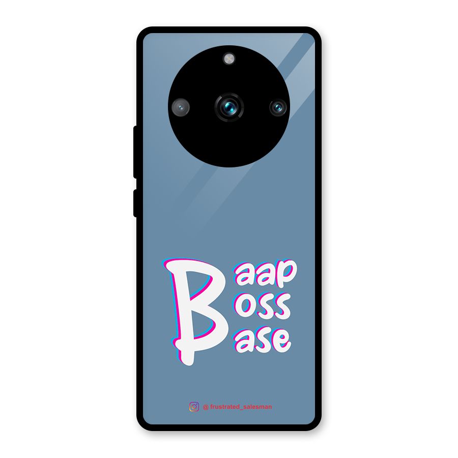 Baap Boss Base SteelBlue Glass Back Case for Realme 11 Pro