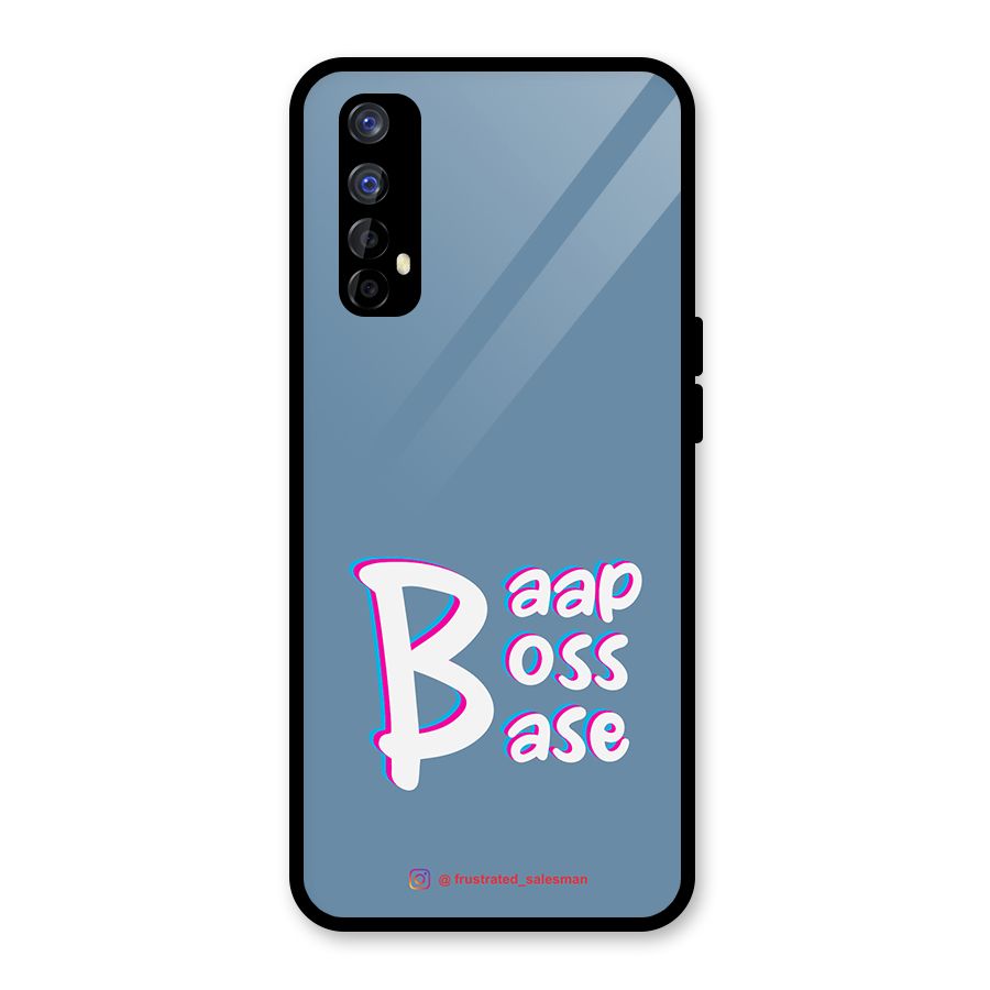 Baap Boss Base SteelBlue Glass Back Case for Realme Narzo 20 Pro