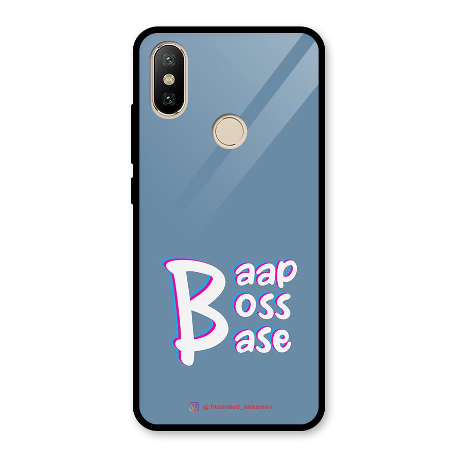Baap Boss Base SteelBlue Glass Back Case for Redmi A2