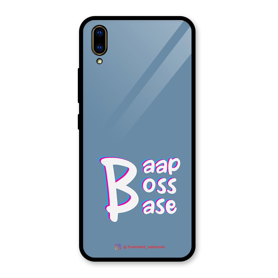 Baap Boss Base SteelBlue Glass Back Case for Vivo V11 Pro