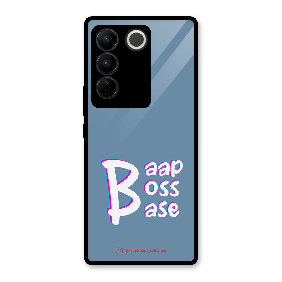 Baap Boss Base SteelBlue Glass Back Case for Vivo V27 Pro