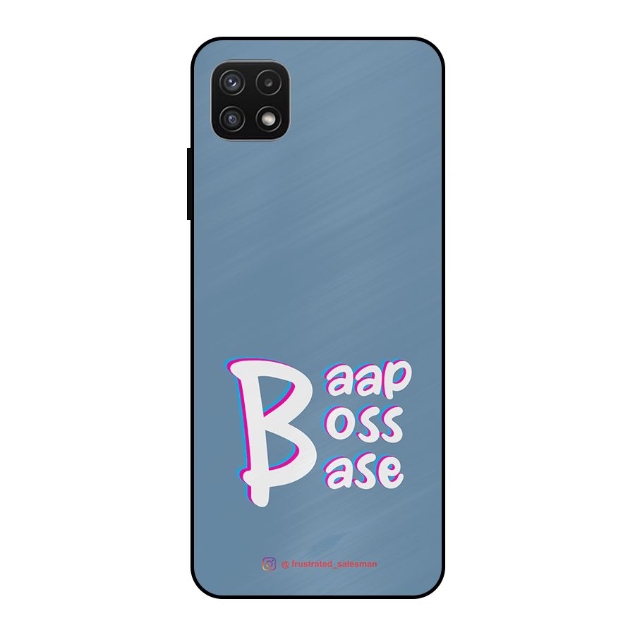 Baap Boss Base SteelBlue Metal Back Case for Galaxy A22 5G