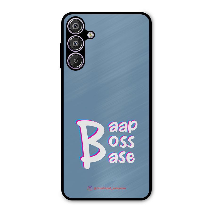 Baap Boss Base SteelBlue Metal Back Case for Galaxy M15