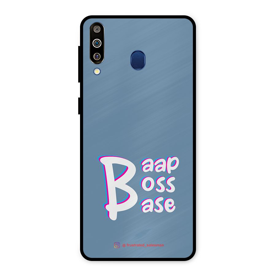 Baap Boss Base SteelBlue Metal Back Case for Galaxy M30