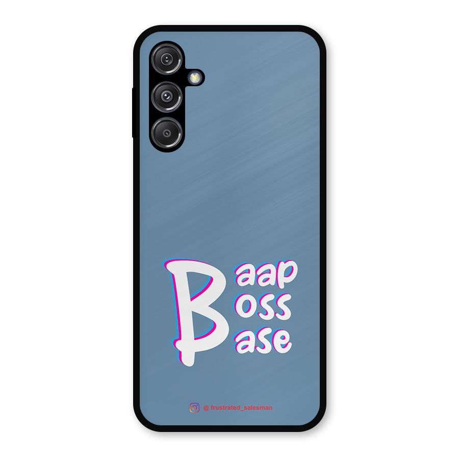 Baap Boss Base SteelBlue Metal Back Case for Galaxy M34 5G