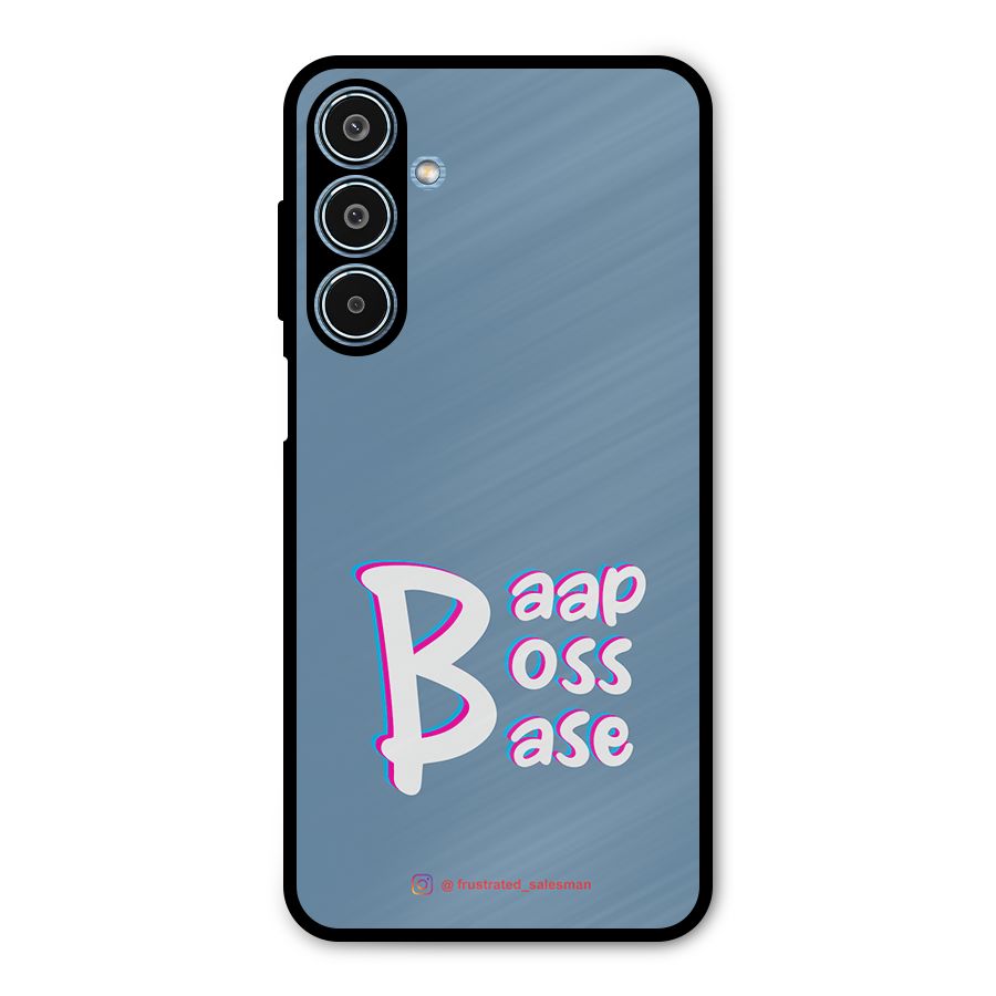 Baap Boss Base SteelBlue Metal Back Case for Galaxy M35