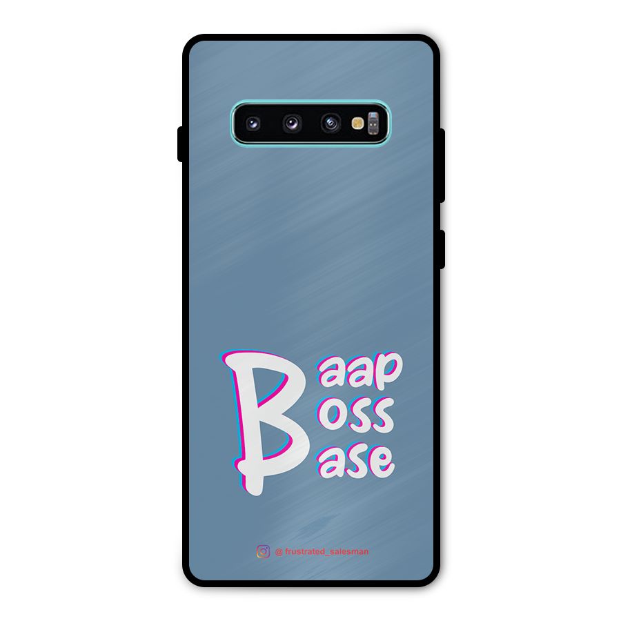 Baap Boss Base SteelBlue Metal Back Case for Galaxy S10 Plus