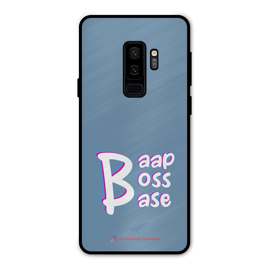 Baap Boss Base SteelBlue Metal Back Case for Galaxy S9 Plus